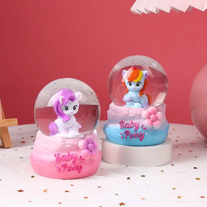 My Little Pony Pinkie Pie Twilight Sparkle Cartoon Kawaii Glass Crystal Ball Exquisite Children's Day Birthday Gift Wholesale