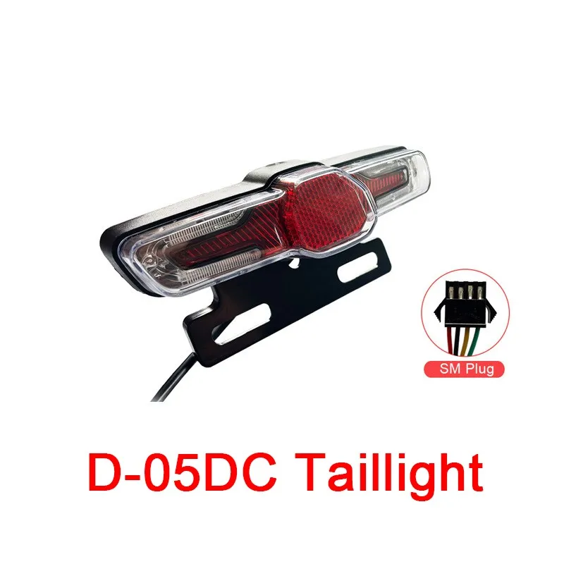 E-Bike Taillight,36V48V D-05DC Taillights LED Rear Light/Brake Light/Turn Signal 3-in-1 Night Warning Lights,Bicycle Accessories