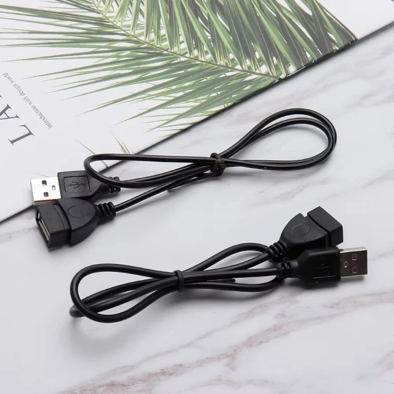 1/2/3/4/5/6pcs Male Dual Extension Cable For Radiator Hard Disk Webcom Camera USB Date Trans USB Cable For PC Laptop Keyboard