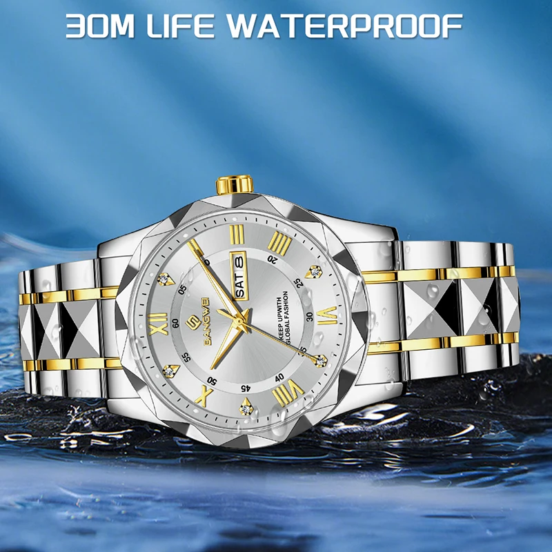 BANGWEI الإبداعية ساعة ماسية المرأة العلامة التجارية الفاخرة المرأة كوارتز ساعة اليد موضة مقاوم للماء الساعات للنساء Reloj Mujer