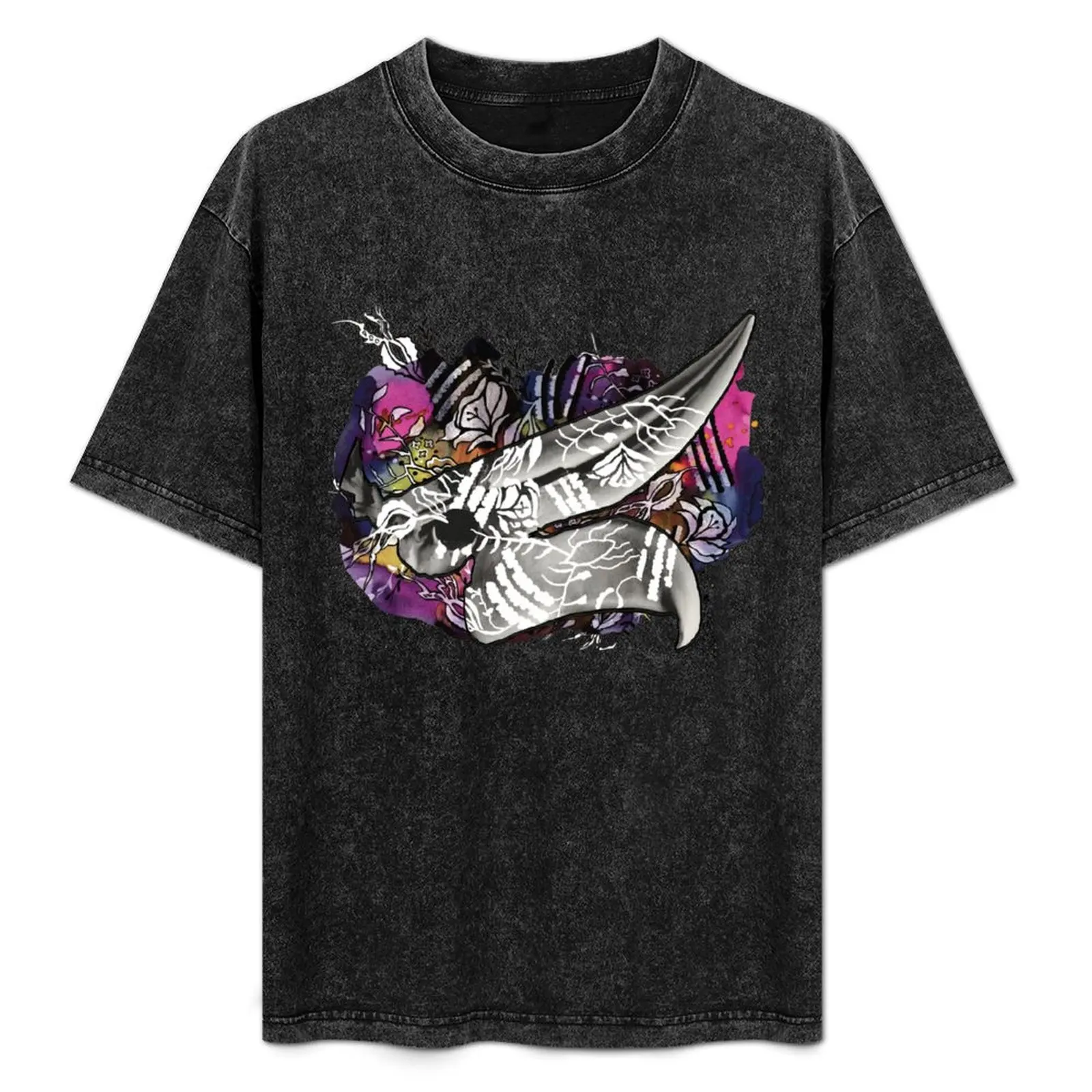 

Skull Floetry T-Shirt All Match Basic Short Sleeve Top