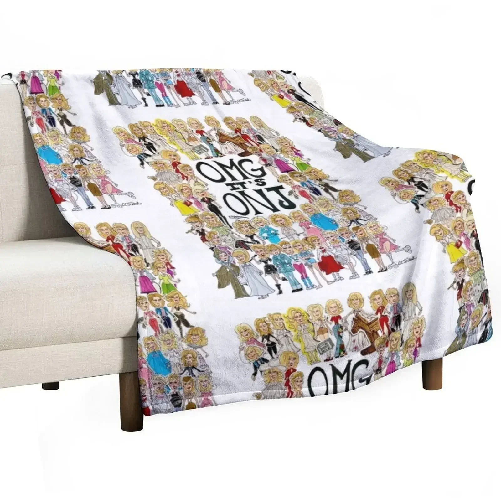 

CC Trubiak's 'OMG It's ONJ' 2.0 Throw Blanket Plaid Sofa Quilt Blankets