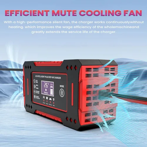 Imagen 2 del producto Reparación de baterías pantalla LCD 6A 12V cargador de batería de coche inteligente unidad de carga de batería de coche y motocicleta plomo-ácido