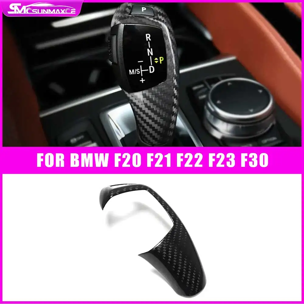 

Car Carbon Fiber Gear Shift Frame Knob Cover Head Interior Accessories Foe BMW 1-7 Series X5 F20 F22 F34 F35 F10 F18 F15 F16
