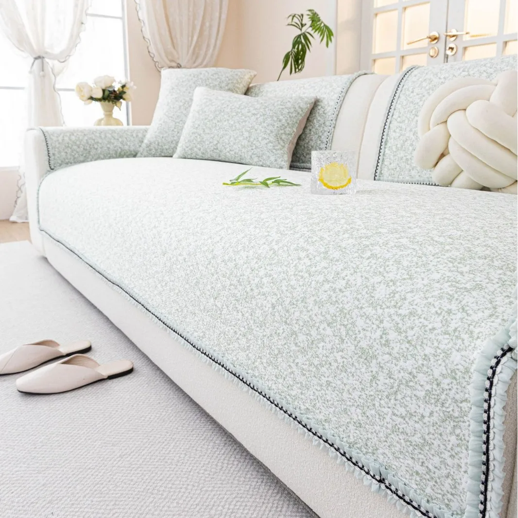 Ice Silk Sofa Cover Summer Universal Non-slip Sofas Mat Cool Feeling Mat Cushion Sofa Towel Couch Slipcovers for Living Room