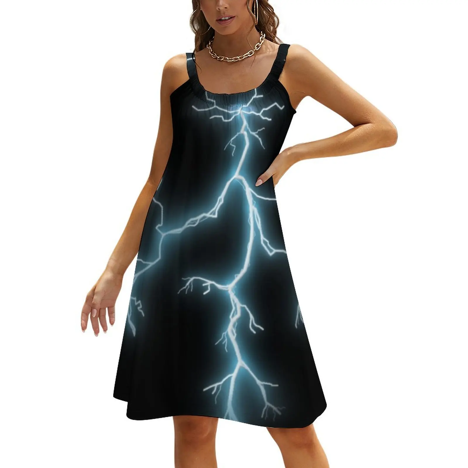 

Lightning Bolt Strike Beach Sling Skirt elegant dress Evening gown