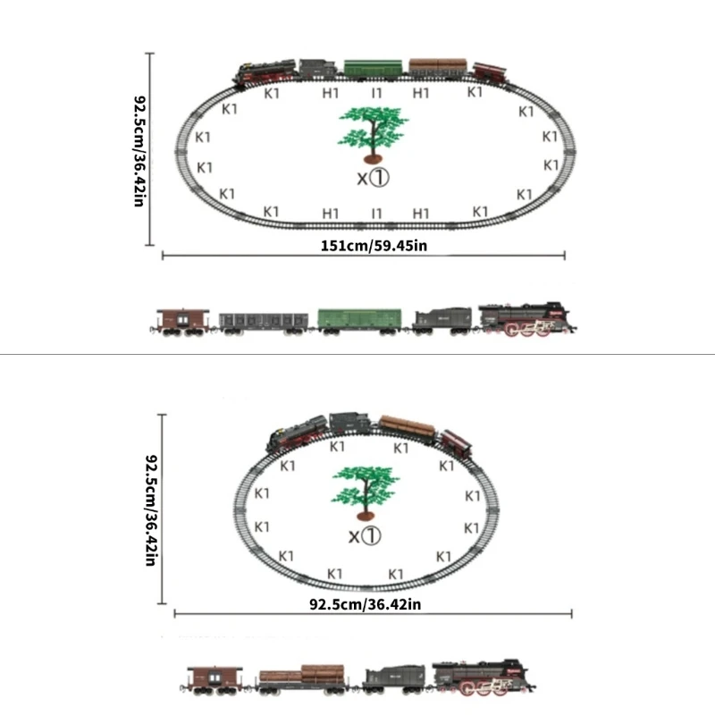 Jouet Train ferroviaire, voies Train électriques avec fumées, lumières sons, modèle jouet pour enfants,