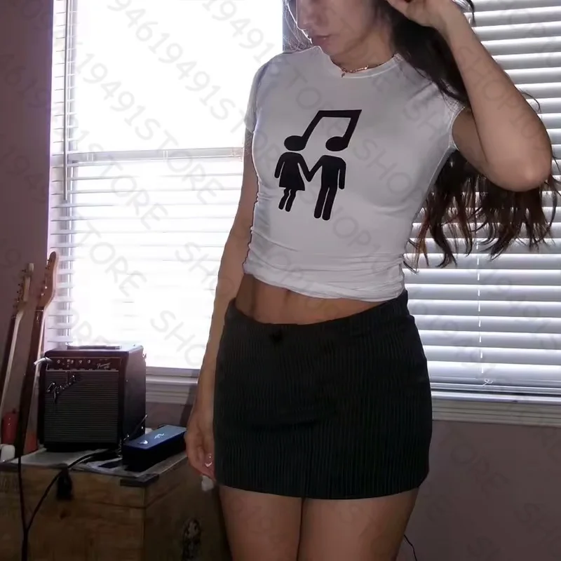 Top corto Harajuku para mujer Trashy Y2k, Tops de los años 2000, ropa Vintage de Chica de Anime de los años 90 para mujer, ropa gótica Kawaii de los años 2000