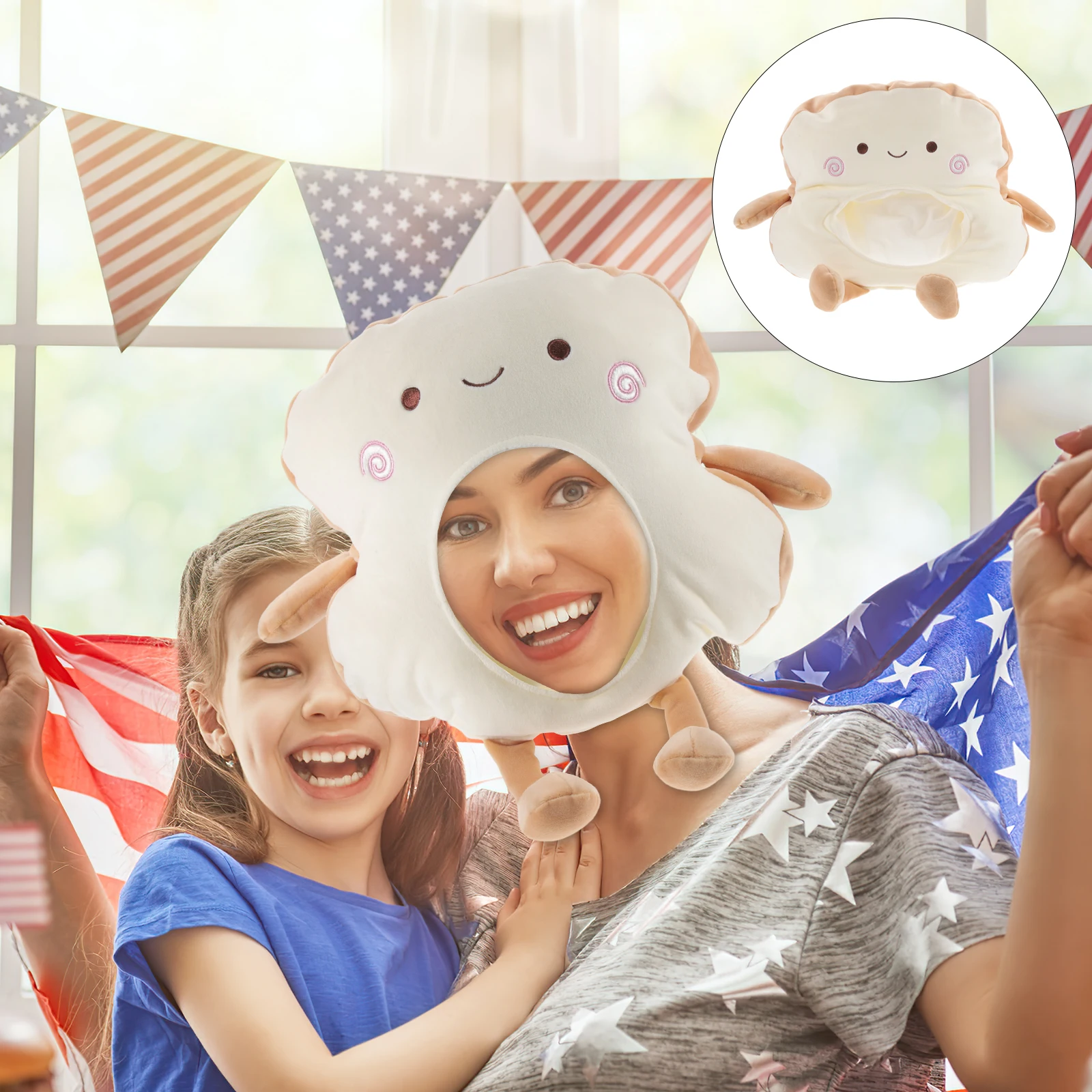 

Toast Head Cover Hat for Performance Costume Party Bread Festival Headwear Prop The Cap