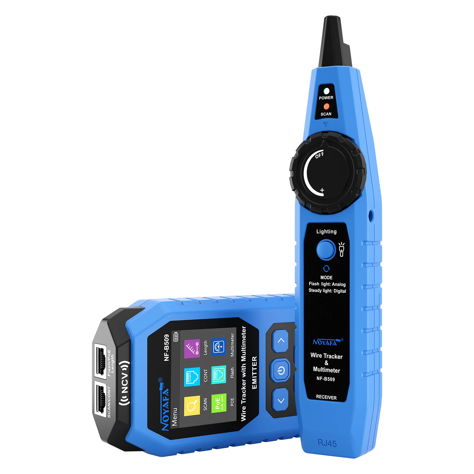 

NOYAFA Network Cable Tester Wire Tracker with Multimeter Ethernet Cable Tester Port Flashing NCV Anti-Burn Voltmeter POE Tester