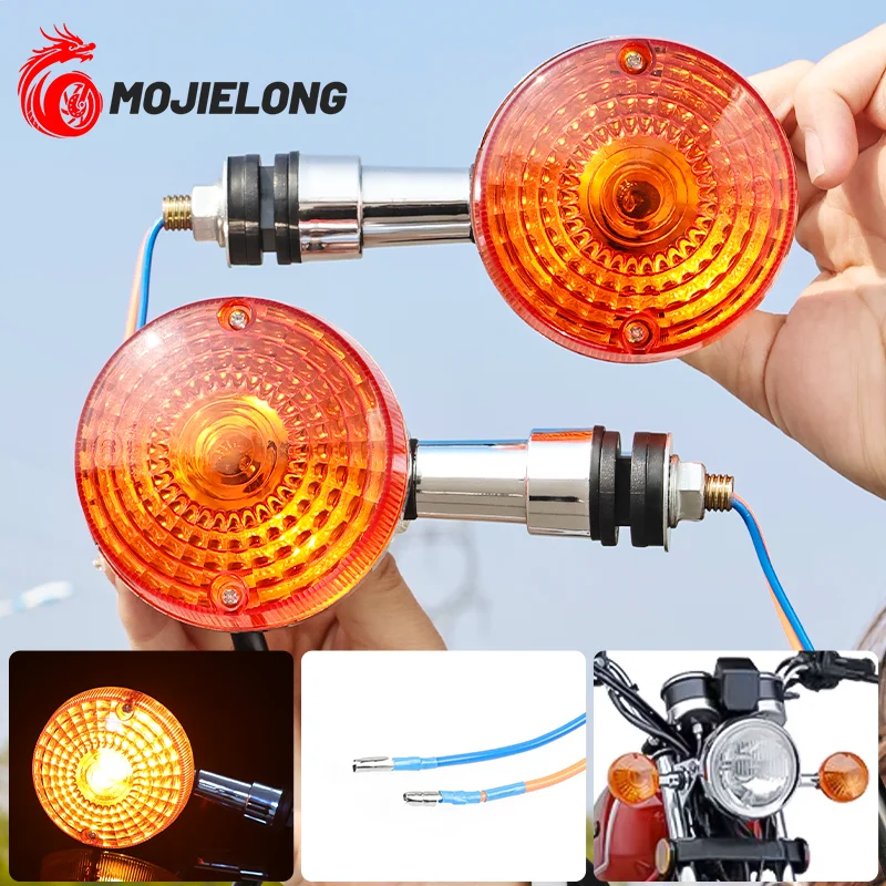 

GN125 Motorcycle Turn Signal Light - Amber Lens - 12V Warning Indicator Light, Suitable for Suzuki Hayabusa Royal Motorcycle
