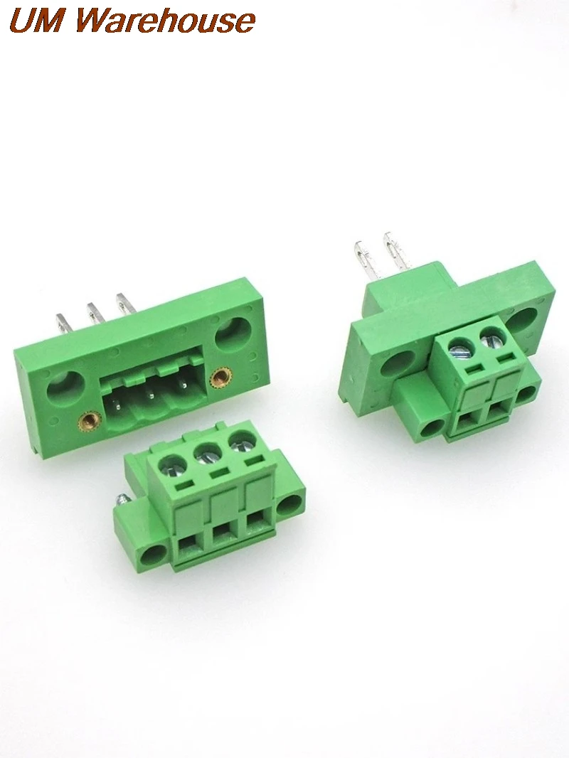 

50 set 2EDGAM5.08mm Through wall terminal EDGWB Fixed panel chassis with ears without welding butt connection EDGKM