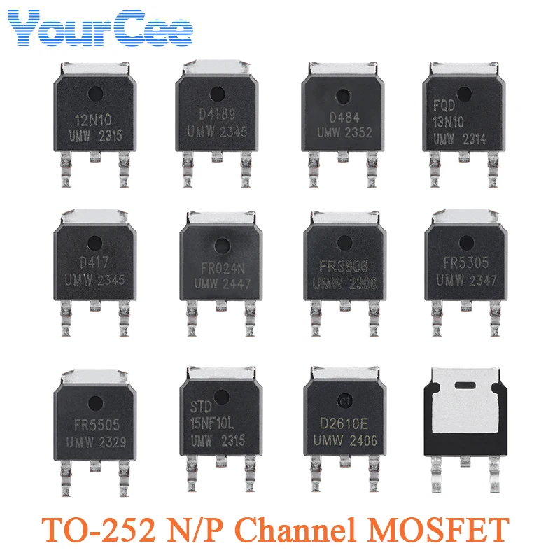 10PCS 100N03A 30N06 40N06 50N06 15N10 TO-252 30V/90A N-channel MOSFET Chip IRFR5305TR AOD4185 AOD403 20N06 12N10 IRLR8726TR