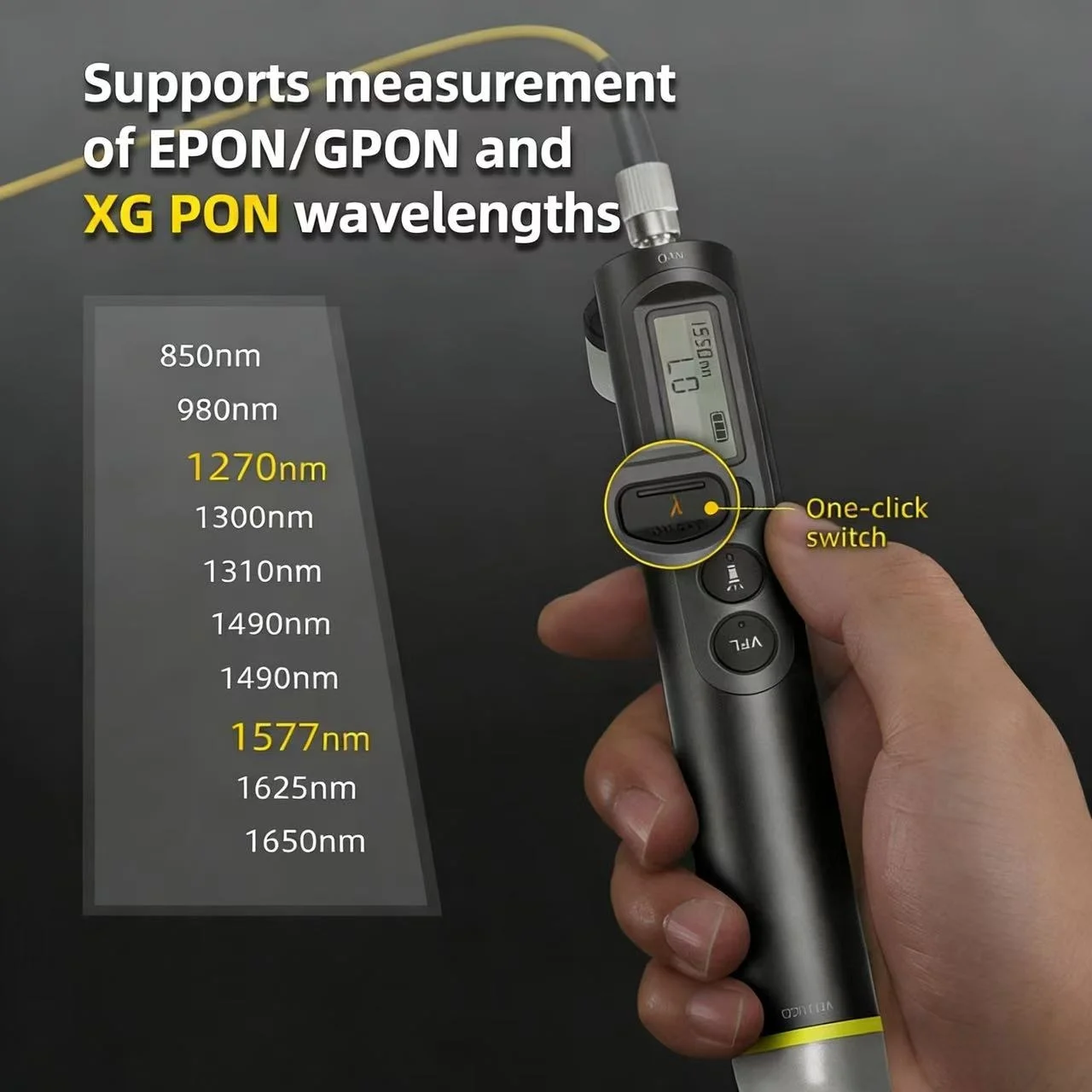 OFW 3 in1 Fiber Optic Tester 20/30mW Visual Fault Locator  -70~+10/-50~+30dBm Optical Power Meter OPM VFL
