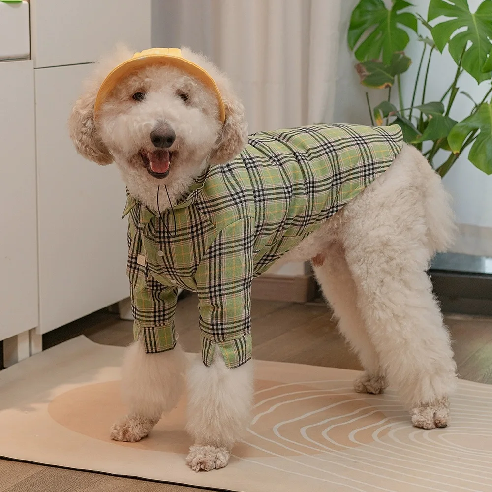 Pet fashion down jacket thick and warm lightweight two-piece clothing for cats and dogs children's wear Bambino Teddy clothes