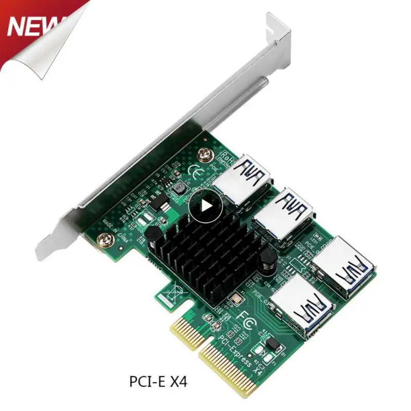 Pci-express Slot Pcie 1 To 4 Extender 1x To 4x 16x Pci-e To Pci-e Adapter Multiplier Card Upgrade 1 Turni-express Pcie Converter