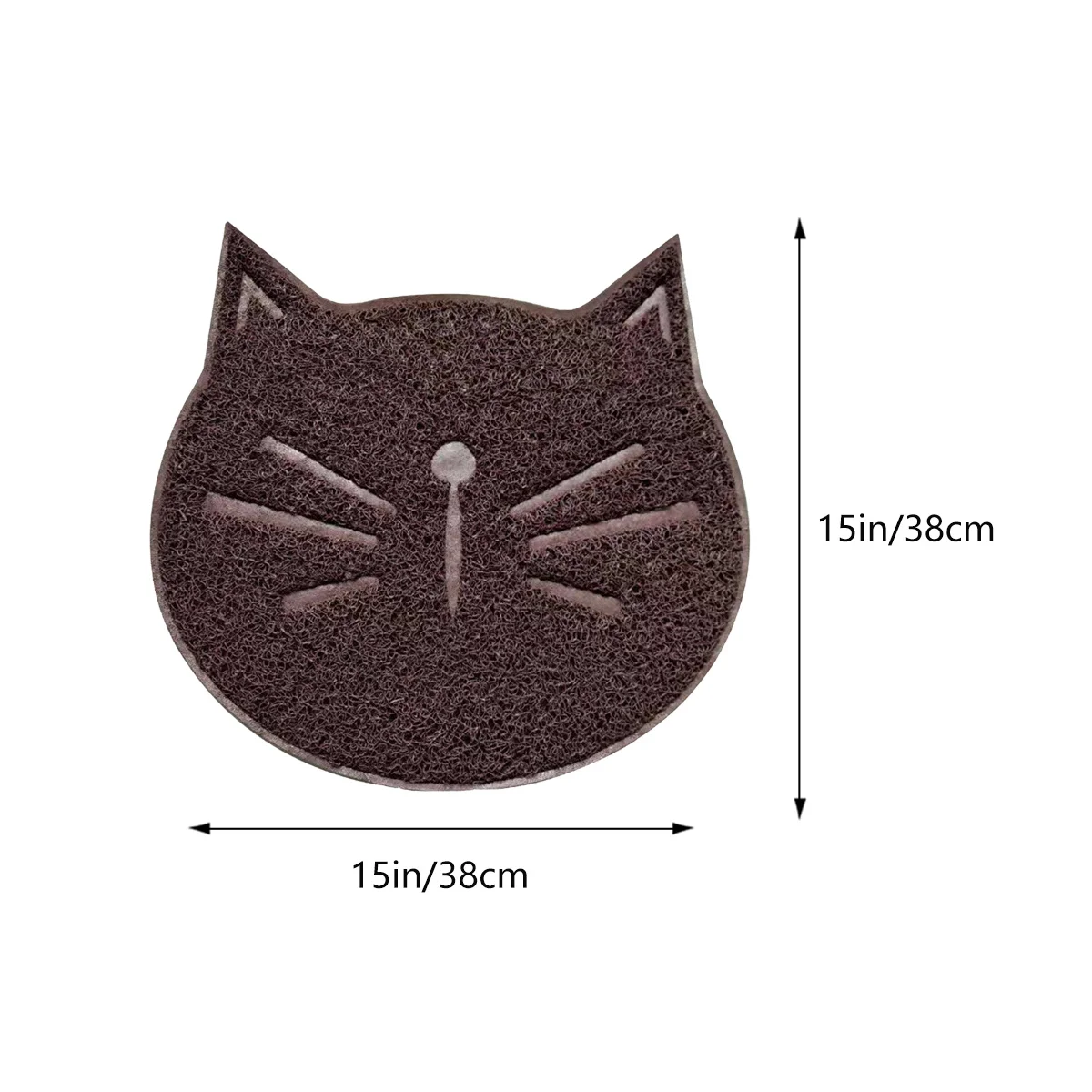 Tapis de litière en forme de visage de chat, 1 pièce, antidérapant, résistant à l'usure, fourniture pour animaux de compagnie, pour le meulage des griffes, zone d'alimentation, fournitures ménagères pour animaux de compagnie