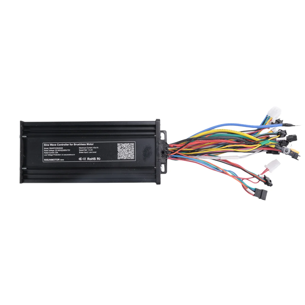 48V 52V 60V 72V 1500W-3000W 45A 3-Mode Sine Wave Ebike Controller with Colorful LCD Display UKC-1