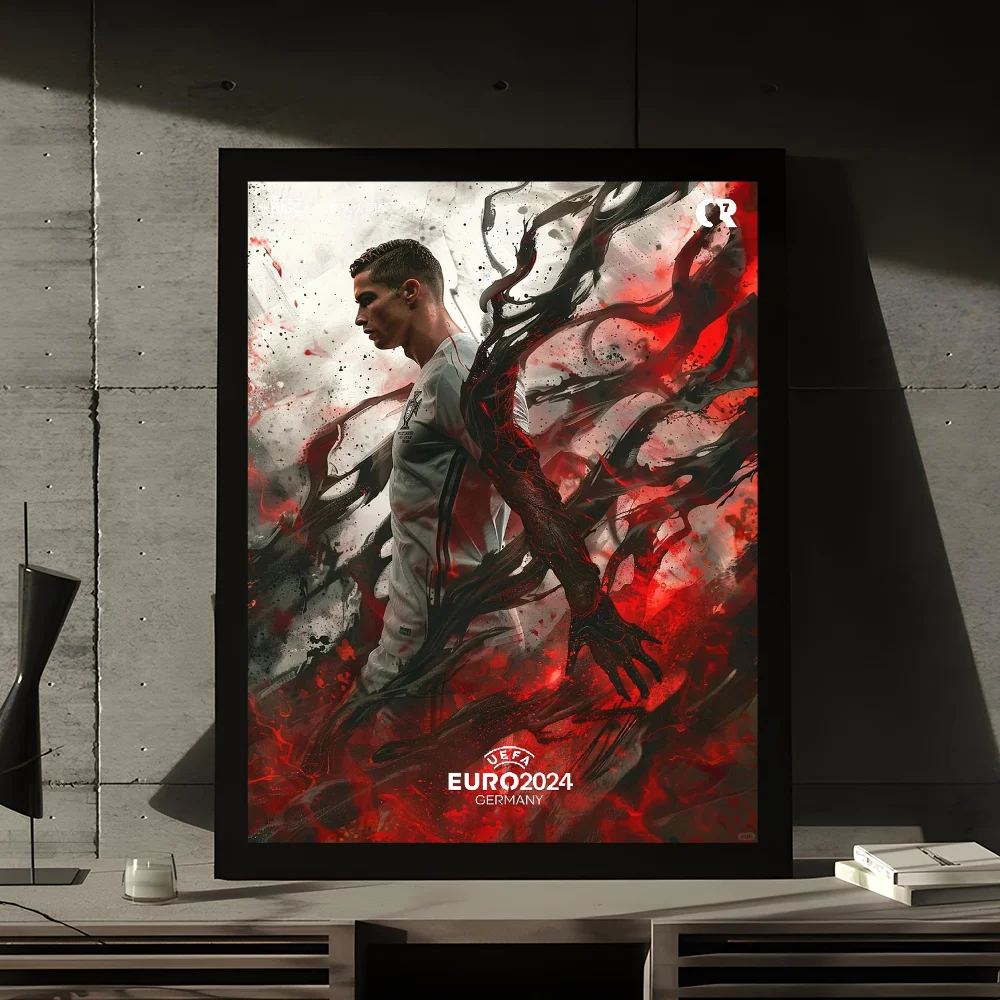 Soccer players Cristiano Ronaldo DIY Sticky Poster Fancy Wall Sticker for Living Room Bar Decoration Wall Decor