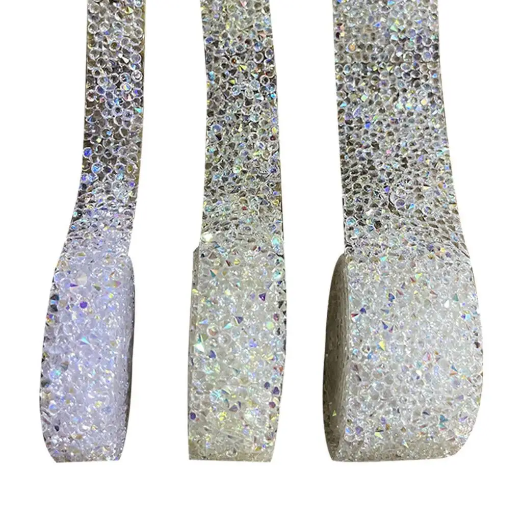 3 Roll Self Ribbons DIY Stickers Glitter Crafts DIY Decoration Stickers Bling Ribbons for Bathroom Event Decor
