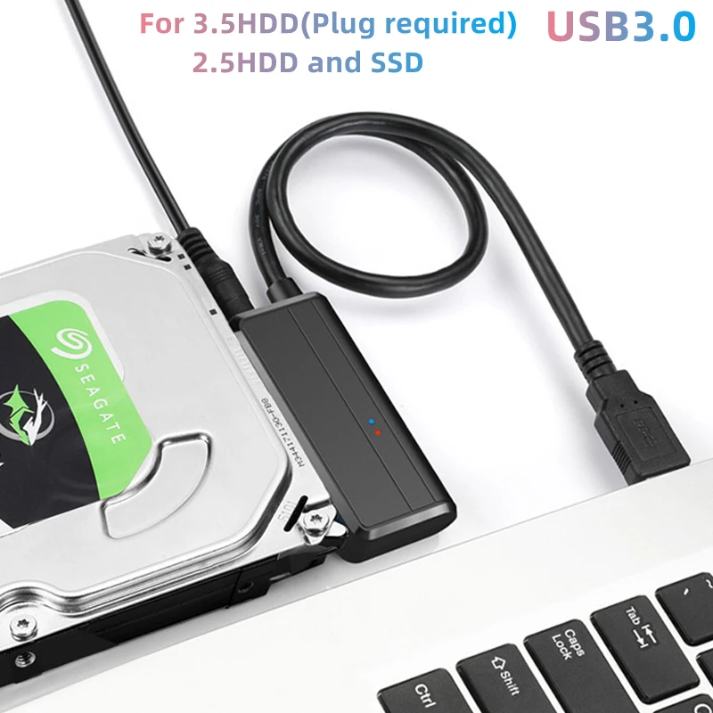 USB SATA Ⅲ Cable Sata To USB 3.0 Adapter 5 Gbps Support 2.5/3.5In External SSD HDD Adapt Hard Drive 3.5 Sata 3 to USB Adapt PC