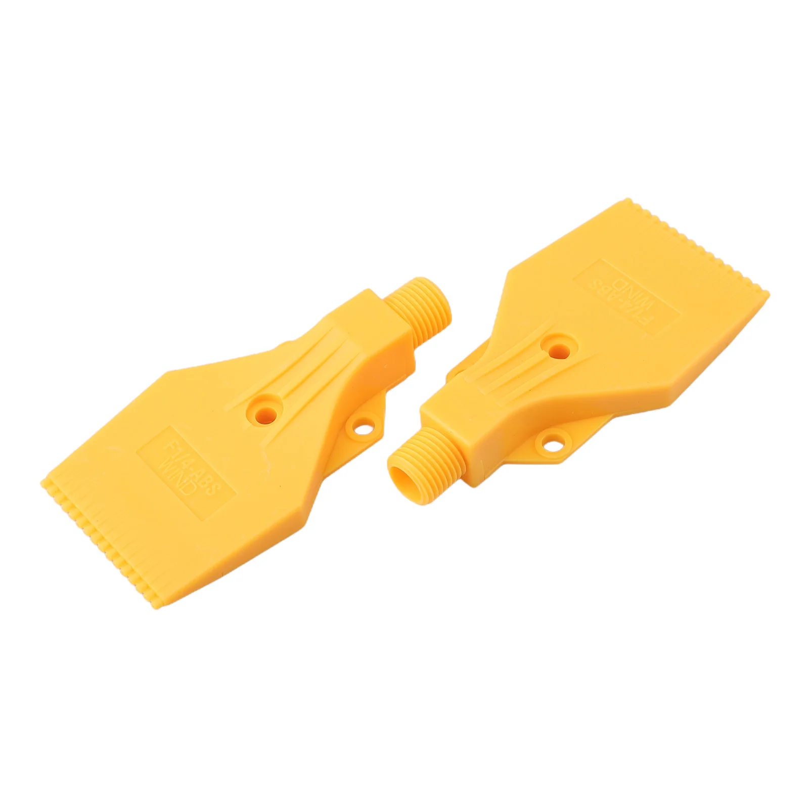 20Pcs Flat Wind Jet Air Blower Nozzle 3 Holes 1/4 Inch BSPT Yellow ABS For Drying Cooling Cleaning And Spraying Applications