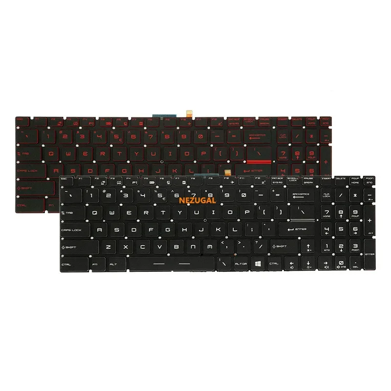 

Laptop Keyboard with backlight For MSI MS-17A1 MS-17B1 MS-1771 MS-1772 MS-13F1 GS70 White Red Font US Keyboard Replacement