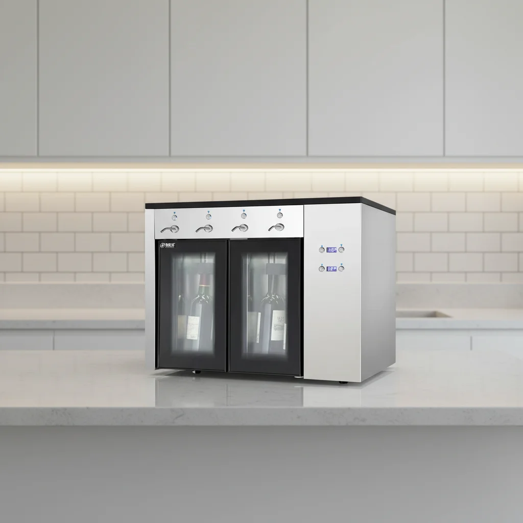 China High Quality Automatic Electric Wine Bar Compressor Refrigerator 4 Bottles Wine Dispenser