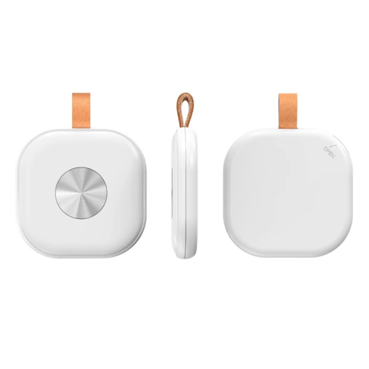 Key Finder Tracker for Apple Find My Airtag with Keychain, Smart Item Locator for Wallet Car Key Luggage Tracking White