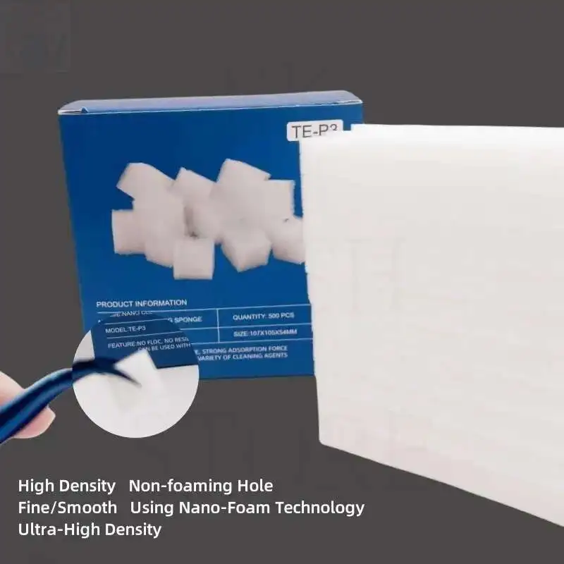 TE-P3 Nano Cleaning Sponge 500pcs for Cell Phone Screen Degumming/Camera/PCB Soldering Oil Cleaner Dustless Wiping Tool - Image 3