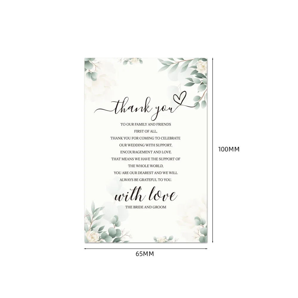 50 шт. свадебные открытки с благодарностью, украшения для свадебной церемонии, украшения для вечеринок, открытки для оформления торжеств или мероприятий