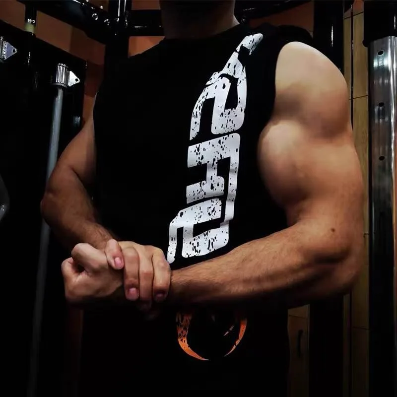 

GASP Fitness Training short-sleeved T-shirt bodybuilding strength lift Loose sports casual cotton half-sleeved short-sleeved