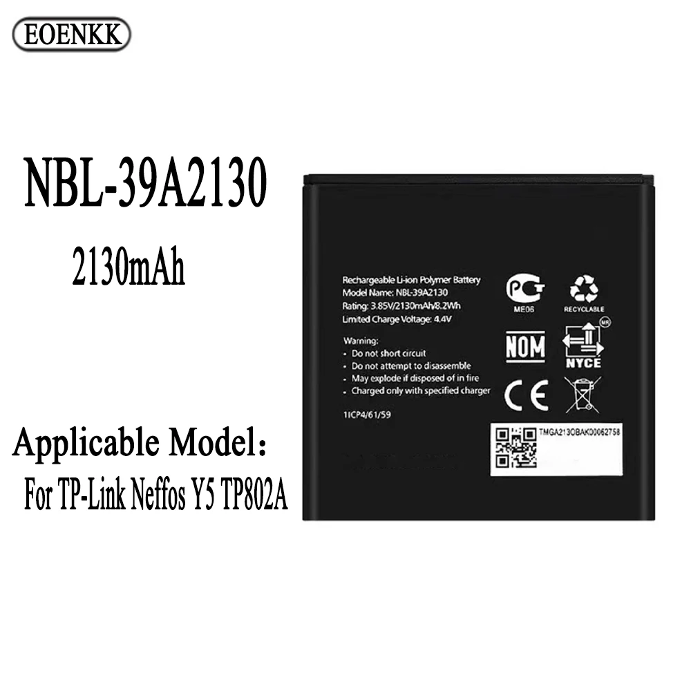 

NBL-39A2130 Battery For TP-Link Neffos Y5 TP802A Repair Part high capacity Capacity Phone Batteries