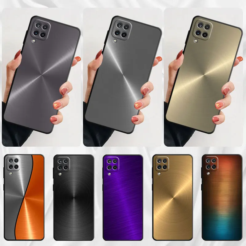 BlackCase for Xiaomi Mi 12X 10 5G 10S A2 Lite 12 11 Lite 9 SE Note 10 Pro 9T 10T 11T Brushed Metal Texture Steel Print Cover Bag