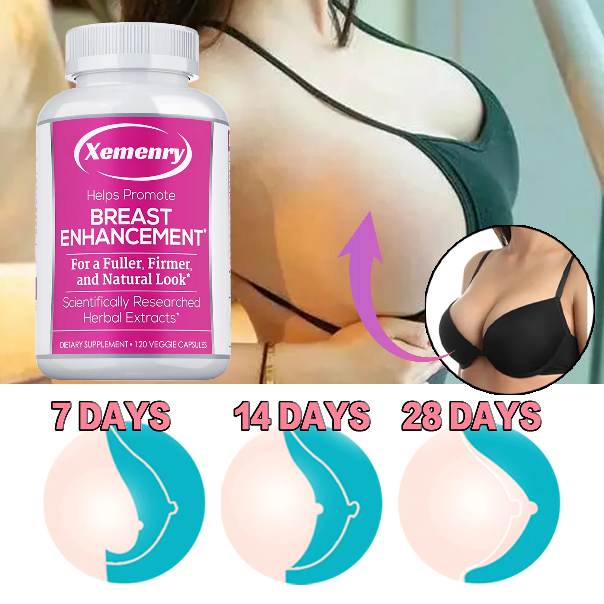 

Breast Enhancement - Promote Breast Lift Up Increase Tightness Moisturizing Smooth Anti-Sagging Natural Ingredients Supplement
