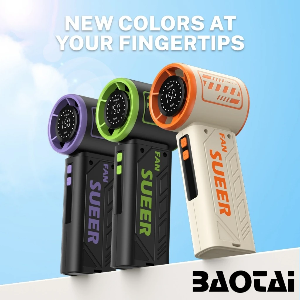 

BAOTAI Mini Handheld Portable Fan - Portable Turbo Fan with 150 Wind Speed, 3600mAh & Type-C USB Chargin fan