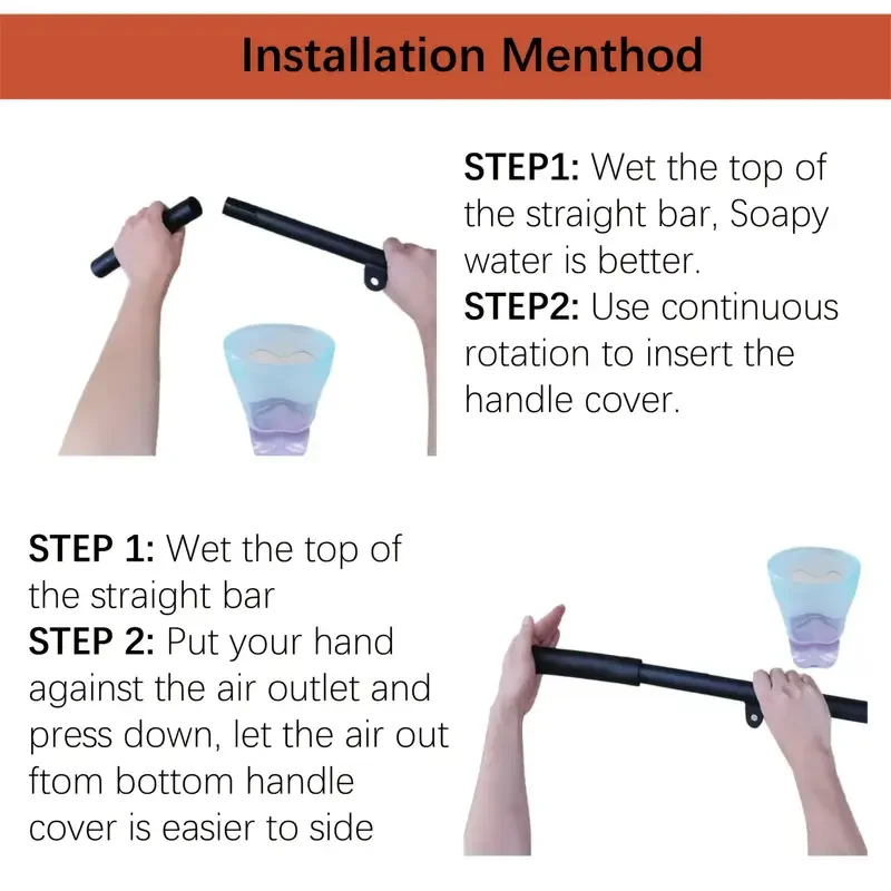 Poignées de Tube en mousse noire de 50cm, 2 pièces/ensemble, couvertures de poignée en mousse confortables et découpables pour équipement de Fitness, remplacement de guidon de vélo