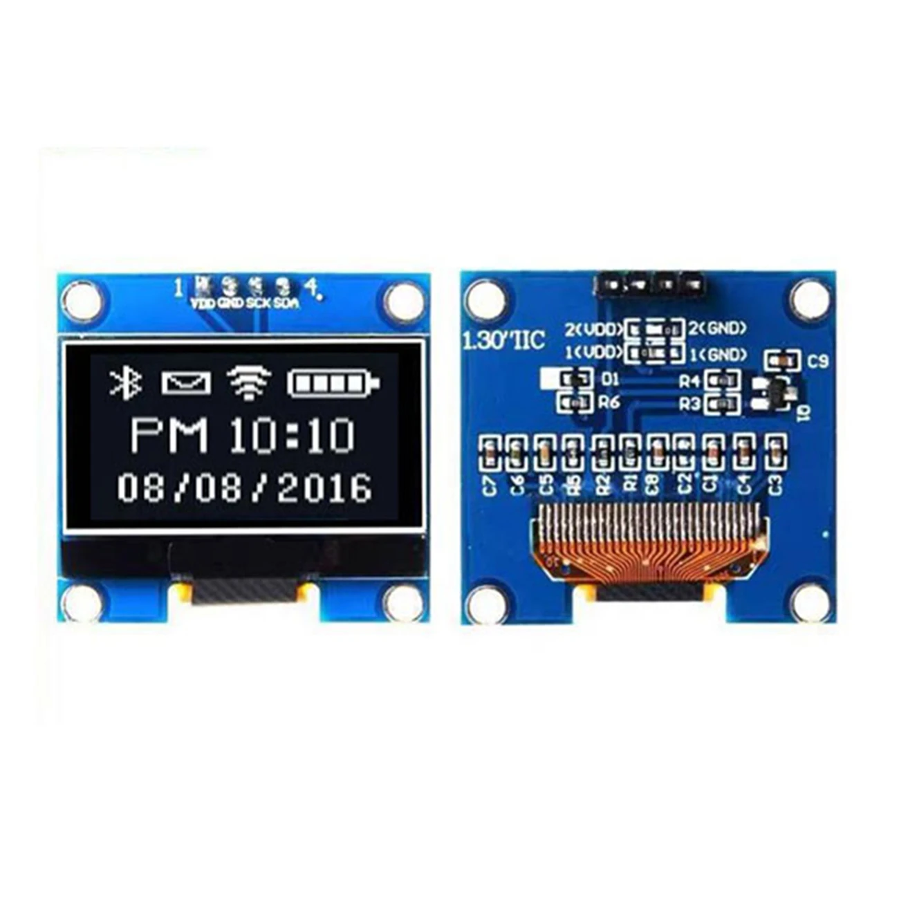 1.3 Inch OLED Module White/Blue SPI/IIC I2C Communication Color 128X64 Driver SH1106 4pin/7pin LCD Display Module