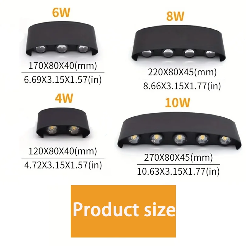 2 قطعة في الهواء الطلق وحدة إضاءة LED جداريّة ضوء IP65 مقاوم للماء حديقة سياج داخلي موضة الجدار مصباح لغرفة النوم السرير غرفة المعيشة الدرج #4