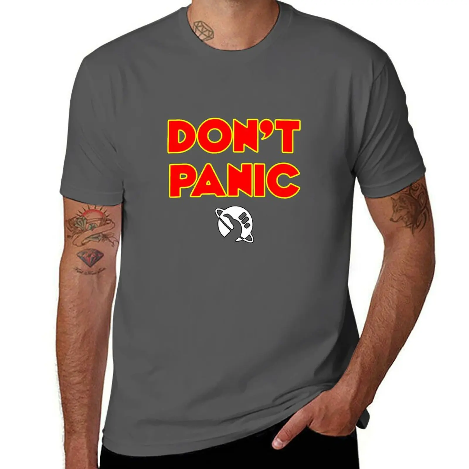 

Dont Panic color T-Shirt t shirts with prints t shirt man cotton man t shirt summer T-Shirt