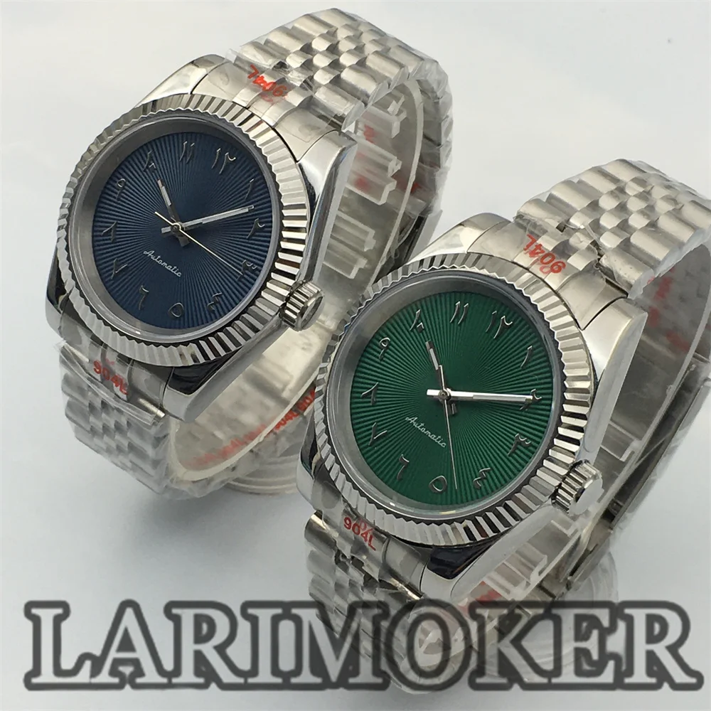 

LARIMOKER 36mm 39mm Watch NH35 PT5000 Mechanical Men's Watch Luminous hand Sapphire Glass Stainless Steel Bracelet