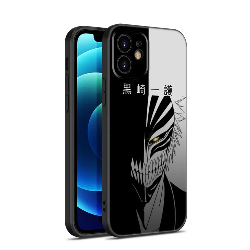 BLEACH Comics Black Silicone Phone Case For Apple iPhone 12 13 Mini 11 14 15 16 Pro Max 7 8 Plus Shell Cover image 5