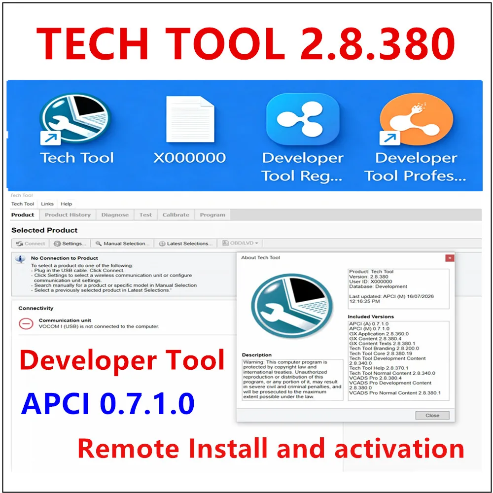 2026 Premium PTT Tech Tool 2.8.380 APCI 0.7.1.0 Real Development+Developer Tool+Product History+Parts Catalog PROSIS/Impact 2024