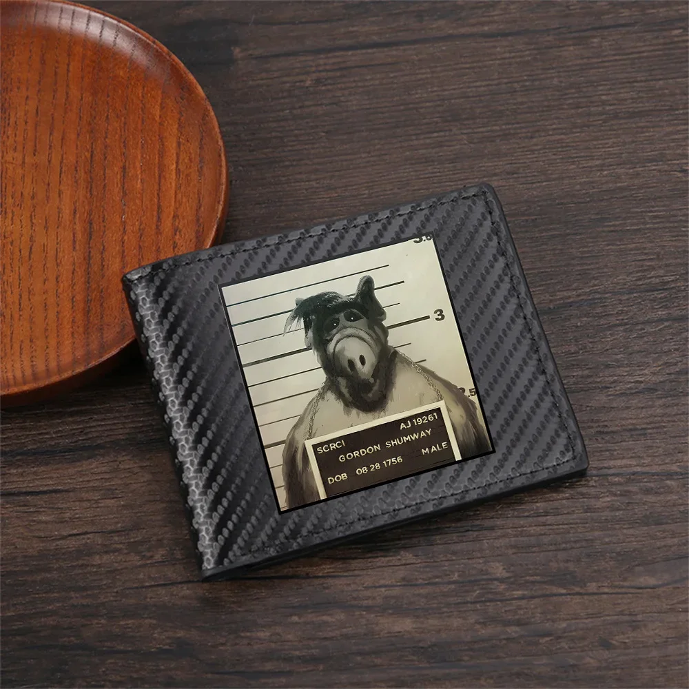 Alien criminal board prisoner. Gordon Shumway Men's Wallets Simple Business Modern Stylish Printing Design Gifts For Father Boyf