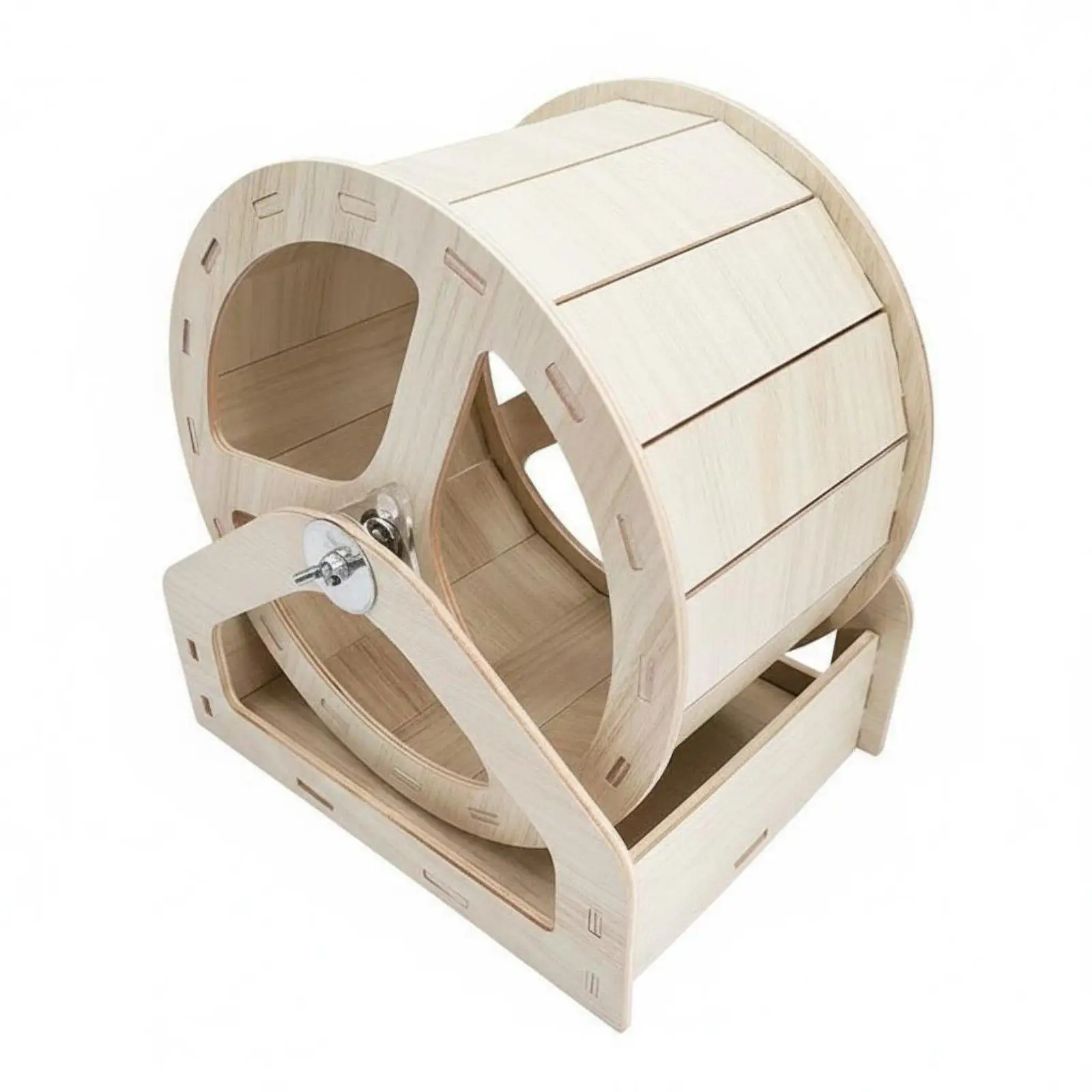 Hamster Exercise Wheel Solid Wood Noiseless Running Roller Hamster Maze Accessory for Dwarf Hamster