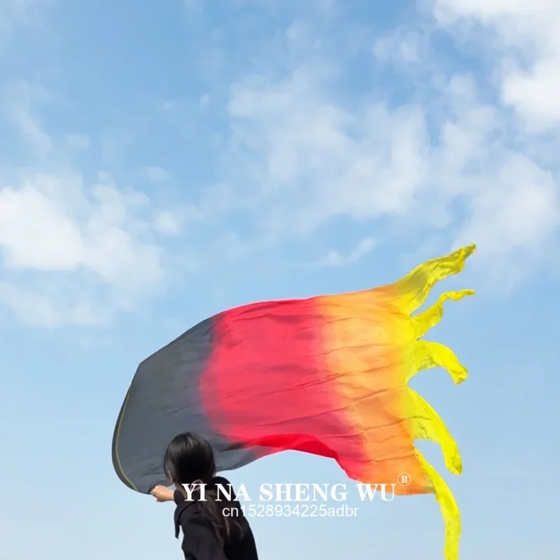 1/2pcs Dance Praise Worship Flex Flags Dance Semicircle Dance Ministry Streamer Outdoor Flags 100% Real Silk Flame Flag New