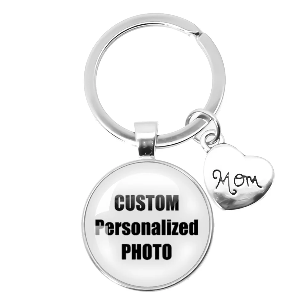 Personalized Custom Key Ring Mum Dad Family Themed Keychain Custom Designed Photo Gift for Mom and Dad For Family Anniversary