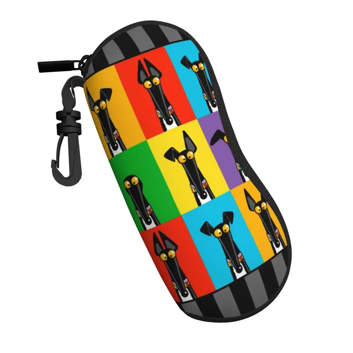 Custom Greyhound Semaphore Shell Eyeglasses Case Men Women Fashion Whippet Sighthound Dog Glasses Case Sunglasses Box Pouch