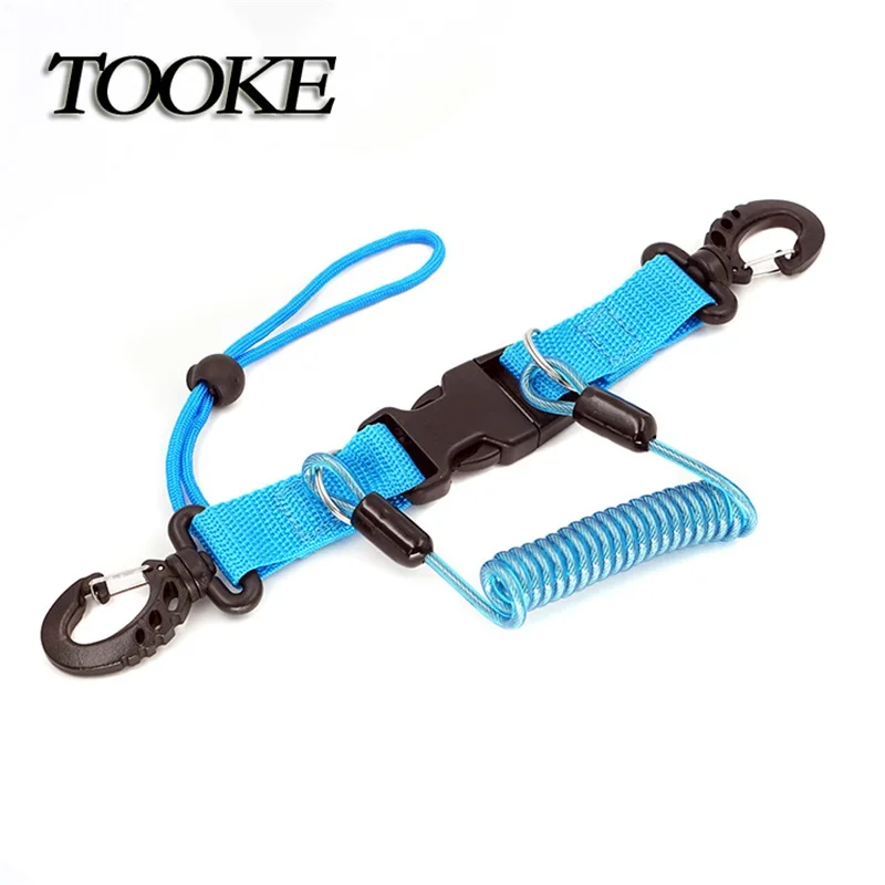 الغوص لاذع نوابض لولبية كاميرا الحبل دوامة مع حلقة الغوص ل تحت الماء الإسكان مصباح يدوي الشعلة