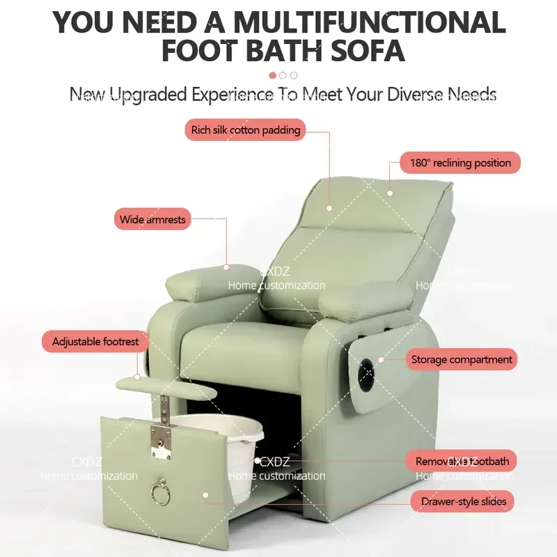 New manicure foot massage sofa hair care chair perm and dyeing chair sofa electric tattoo embroidery eyelash sofa foot
